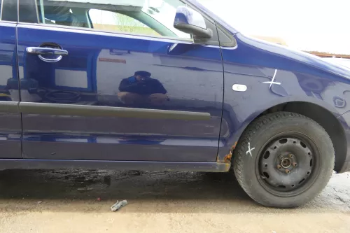 VW Polo 9N 9N3 Tür vorne rechts Beifahrertür 4/5-Türer blau LB5N ohneAnba