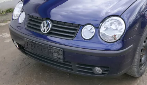 VW Polo 9N Stoßstange Frontstoßstange vorne blau LB5N (180036)