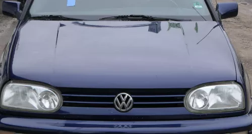 VW Golf 3 + Cabrio 1E Motorhaube Haube Klappe vorne blau LC5U