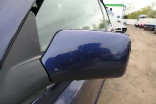 VW Golf 3 Cabrio 1E elektrischer Spiegel Außenspiegel links blau LC5U