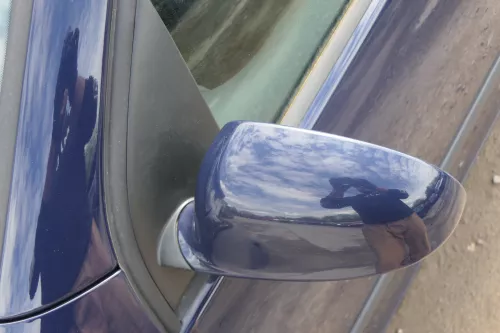 VW Golf 5 1K elektrischer Spiegel Außenspiegel links mit Blinker blau LA5G