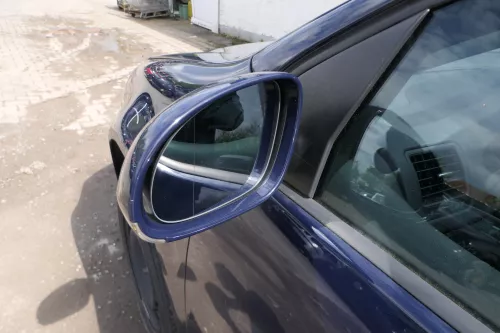 VW Golf 5 1K elektrischer Spiegel Außenspiegel links mit Blinker blau LA5G (180318)