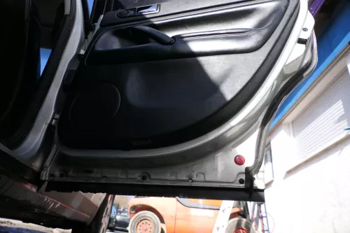 4x Passat 3B Türverkleidung Verkleidung Tür vorne links rechts  - schwarz Leder (180368)