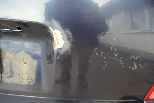 VW Passat 3B Kombi Variant Heckklappe Klappe hinten mit Scheibe blau LN5Y (180652)