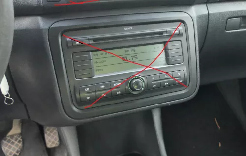 Skoda Fabia 5J Mittelkonsole Verkleidung Abdeckung um Radio