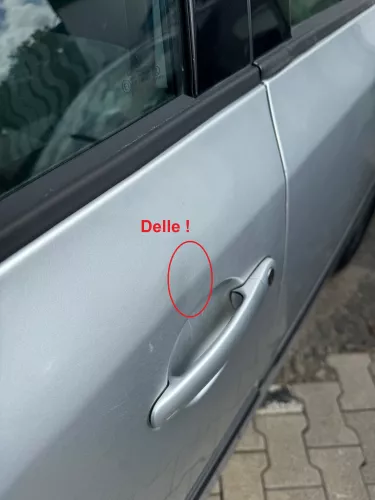 Fabia 5J Kombi + Limo Tür vorne links Fahrertür - silber LA7W -ohne Anbauteile (180760)