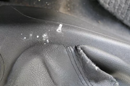 VW Lupo Polo 6N2 Schaltknauf Schaltsack Schaltung Schaltknüppel schwarz Leder (180906)