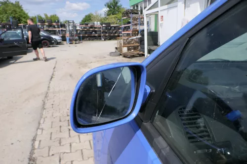 VW Lupo Arosa manueller Spiegel Außenspiegel links manuell blau LW5Z (181168)