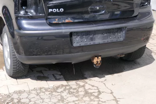 VW Polo 9N 9N3 Stoßstange Heckstoßstange hinten schwarz L041