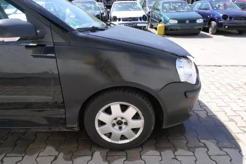 VW Polo 9N3 Kotflügel vorne rechts schwarz matt