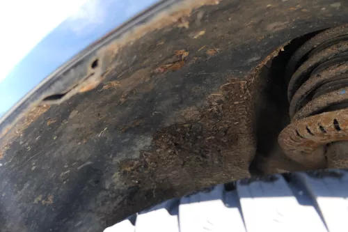 VW Polo 9N3 Kotflügel vorne links schwarz L041 (181228)