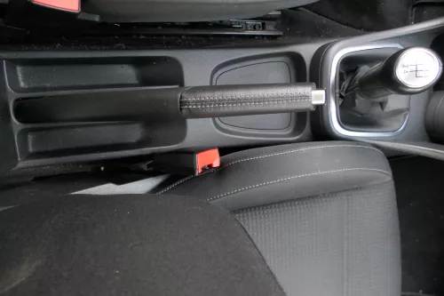 VW Polo 6R 6C Handbremse Feststellbremse Handbremshebel schwarz Leder schwarz (181264)