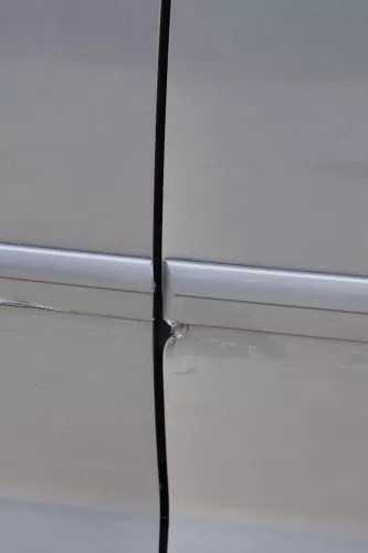 VW Golf Plus 5M Tür hinten links grau LA7T - mit Rahmen (181336)