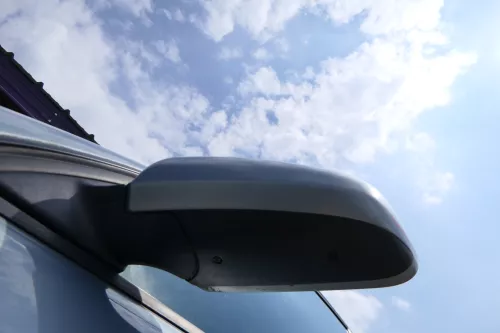 Audi A4 B6 8E B7 Spiegel Außenspiegel links elektrisch verstellbar blau LY7R (181474)