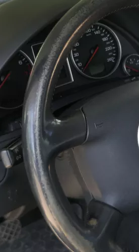 Audi A4 8E B6 B7 Lenkrad 4-Speichen 8E0419091BF Leder schwarz - OHNE Airbag (181507)