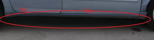 2x A4 8E B6 B7 Blende Holm rechts + link unten Schweller Verkleidung blau LY5J