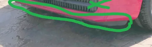 Skoda Citigo NUR Lippe Spoiler unten an Stoßstange vorne Frontstoßstange 