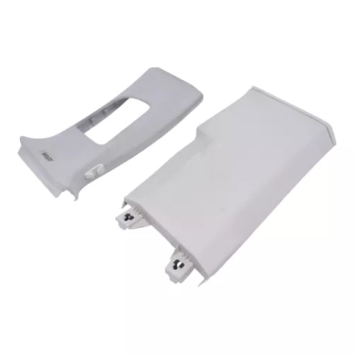 2x Passat B8 3G B-Säulen Verkleidung links oben + unten Abdeckung weiß St.Tropez (181738)