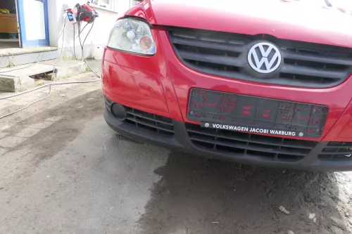 VW Fox 5Z Stoßstange vorne Stoßfänger rot LY3D mit Grill (181805)