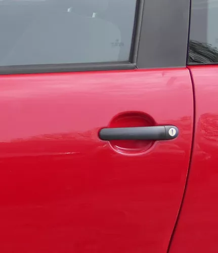 VW Fox 5Z Tür vorne links Fahrertür rot LY3D - ohne Anbauteile (181806)