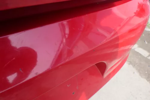 VW Fox 5Z Stoßstange hinten Stoßfänger rot LY3D Heckstoßstange (181817)