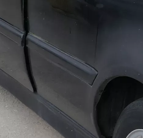 Golf 3 1E Cabrio Leiste Zierleiste Seite hinten links 2/3-Türer schwarz