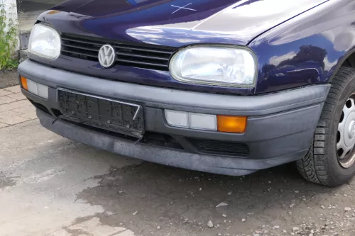 VW Golf 3 auch Cabrio Stoßstange vorne Stoßfänger vorn schwarz (182171)