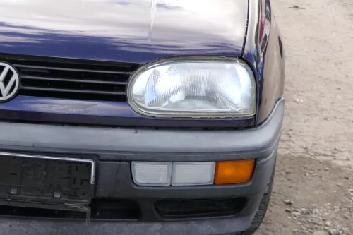 VW Golf 3 Grill Kühlergrill VW Zeichen Logo Grillleiste Leiste blau LC5L (182172)