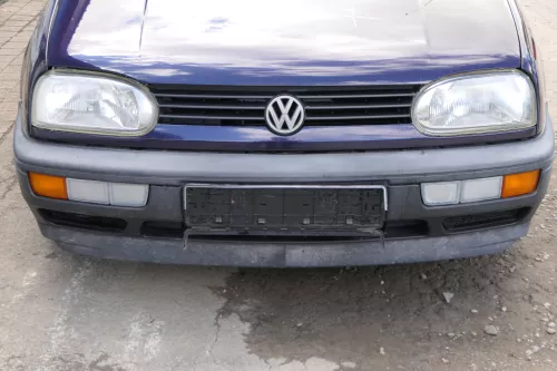 VW Golf 3 Grill Kühlergrill VW Zeichen Logo Grillleiste Leiste blau LC5L