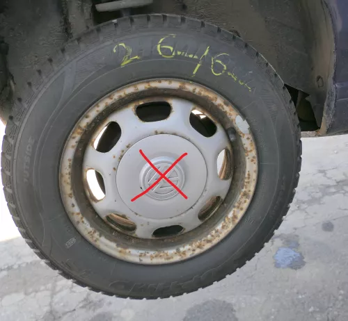 4x Golf 3 Vento 175/70 R13 82T Allwetterreifen M+S Reifen 5,5jx13H2 ET38 ca5-7mm (182230)