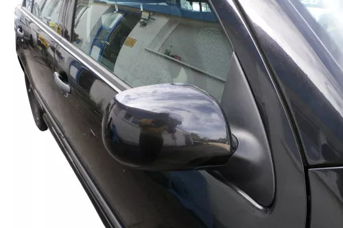 Skoda Fabia 6Y mechanischer Spiegel Außenspiegel rechts grau schwarz LF9R Glas