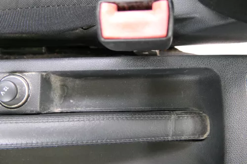 Skoda Fabia 6Y Handbremse Feststellbremse schwarz Leder 6Y0711461D 34E (182308)