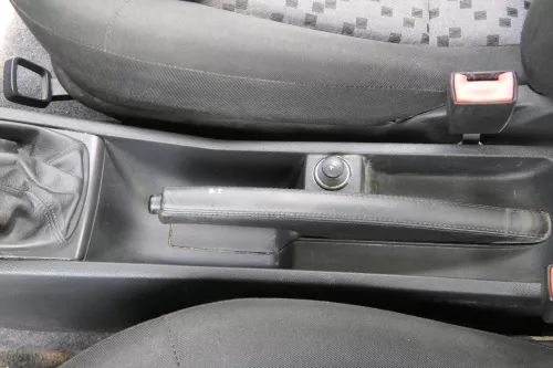 Skoda Fabia 6Y Handbremse Feststellbremse schwarz Leder 6Y0711461D 34E (182308)