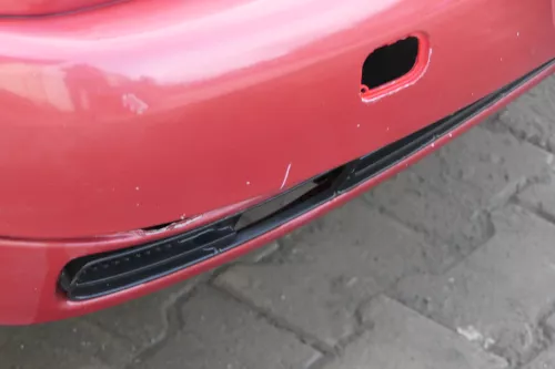 VW Polo 6N Stoßstange vorne 2-geteilte Frontstoßstange rot braun LC3M Stoßfänger (182539)