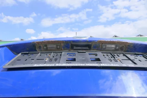 Skoda Fabia 5J Limousine Schrägheck Heckklappe hinten mit Scheibe blau LF5K (182554)