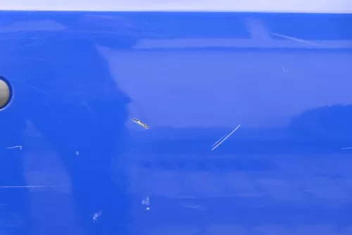 Skoda Fabia 5J Limousine Tür hinten rechts blau LF5K - Delle (182557)