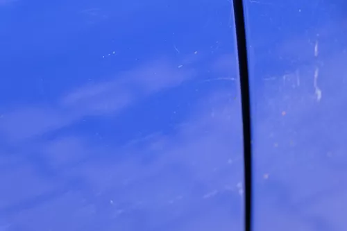 Skoda Fabia 5J Limousine Tür hinten rechts blau LF5K - Delle (182557)