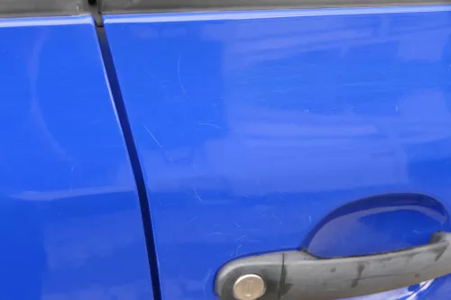 Fabia 5J Kombi + Limo Tür vorne rechts Beifahrertür blau LF5K - ohne Anbauteile (182558)