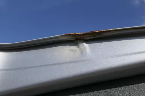 VW Touran 1T Heckklappe Kofferraumklappe hinten silber LA7W mit Scheibe -Rost (182597)