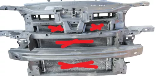 VW Touran Caddy 2K Schloßträger bis ca. Mitte 2006 2K0805588B - Kühler extra