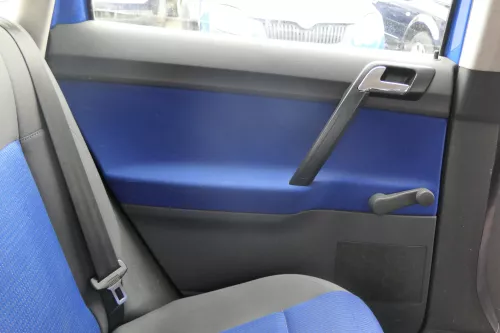 1x VW Polo 9N 9N3 Türverkleidung Verkleidung Tür hinten links 4/5-Türer blau