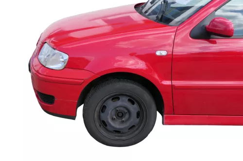 VW Polo 6N2 Kotflügel vorne links rot LP3G (bis auf den Schweller)