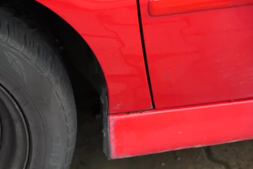 VW Polo 6N2 Kotflügel vorne links rot LP3G (bis auf den Schweller) (182786)