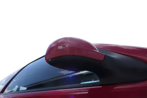 VW Polo 6N2 manueller Spiegel Außenspiegel rechts außen rot LP3G + Glas (182788)