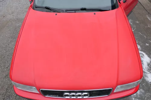 Audi 80 Motorhaube Frontklappe Haube rot LY3H - OHNE Grill (182802)