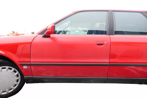 Audi 80 90 Tür vorne links Fahrertür Rahmen Türblatt rot LY3H -ohne Anbauteile