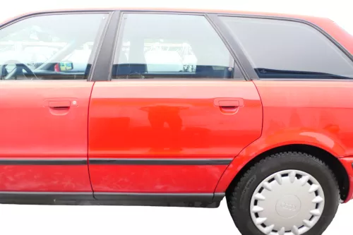 Audi 80 90 Tür hinten links Rahmen Türblatt rot LY3H -ohne Anbauteile