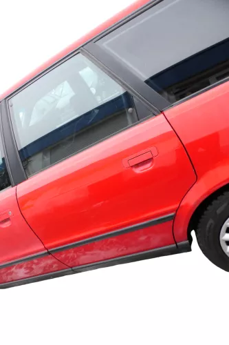 Audi 80 90 Tür hinten links Rahmen Türblatt rot LY3H -ohne Anbauteile (182814)