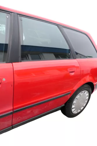 Audi 80 90 Tür hinten links Rahmen Türblatt rot LY3H -ohne Anbauteile (182814)