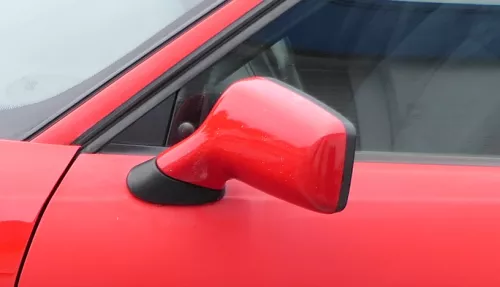 Audi 80 elektrischer elektrisch Spiegel Außenspiegel links mit Glas rot LY3H